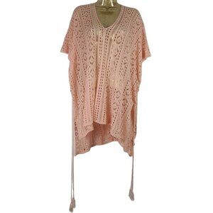 New‎ Crochet Cover Up orange with tassels